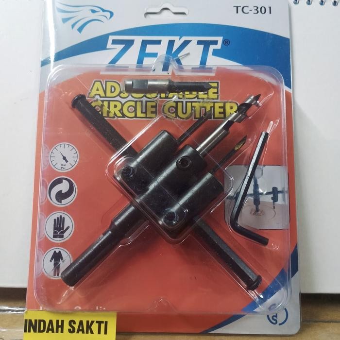 PREMIUM mata bor gergaji kayu bulat / lobang / adjustable circle cutter zeki