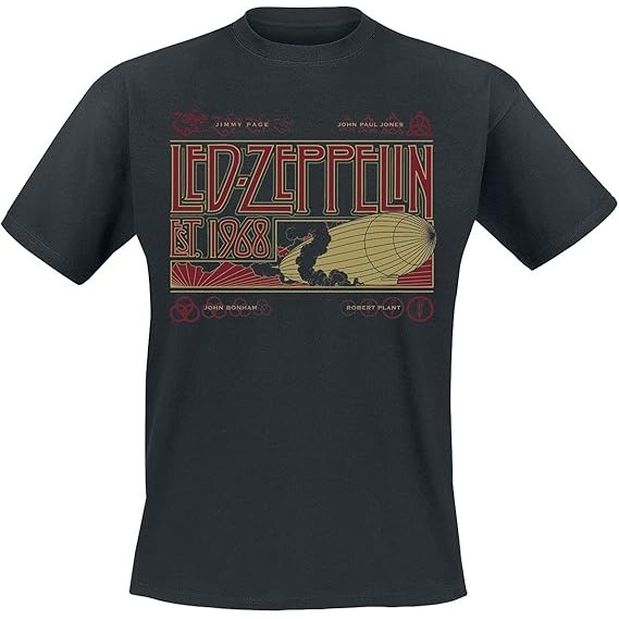 Kaos Led Zeppelin 'Zeppelin & Smoke' (Hitam)