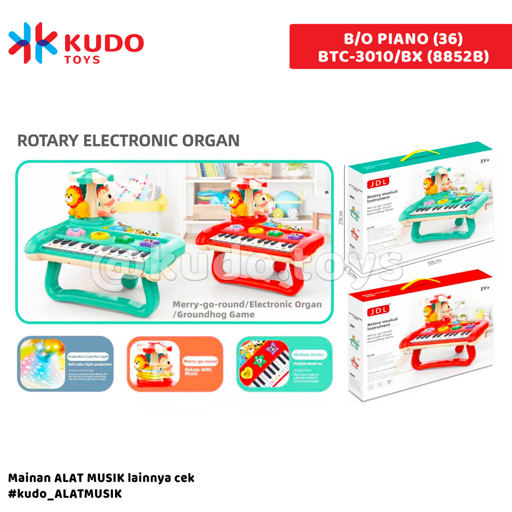 Kudo Toys - Mainan Anak B/O PIANO (36) BTC-3010/BX (8852B)