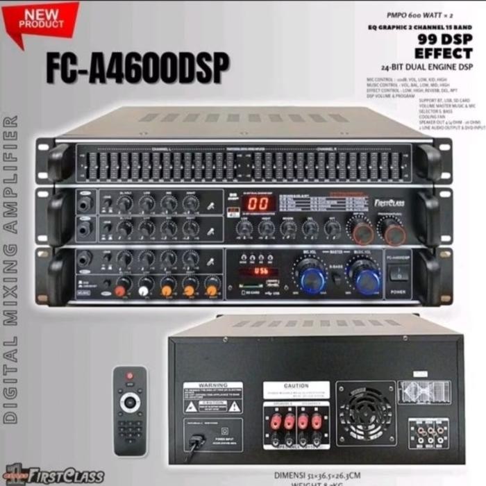 Power Ampli Firstclass Fc A4600 Dsp Fects Vocal 99 Digital Fca4600