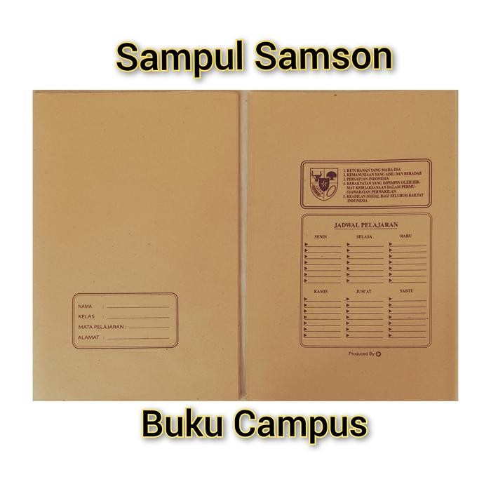 

Sampul buku tulis campus coklat nama isi 20 lembar