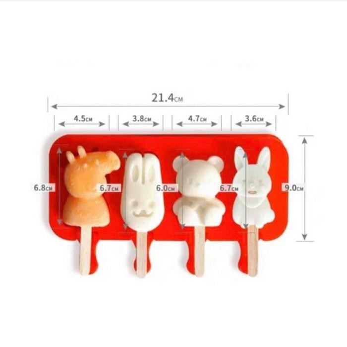 

Cetakan Silikon Peppa Rabbit Loyang Pudding Ice Cream Agar Popsicle Gratis Ongkir