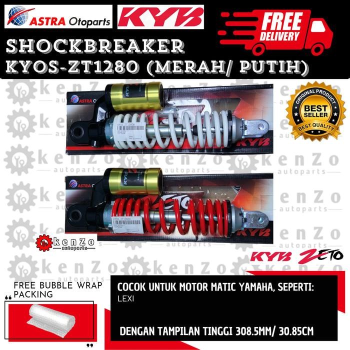[Garansi Original Produk] [Kyb Zeto] Shock Tabung Aktif Yamaha Lexi Zt1280 Merah / Putih Di Jamin