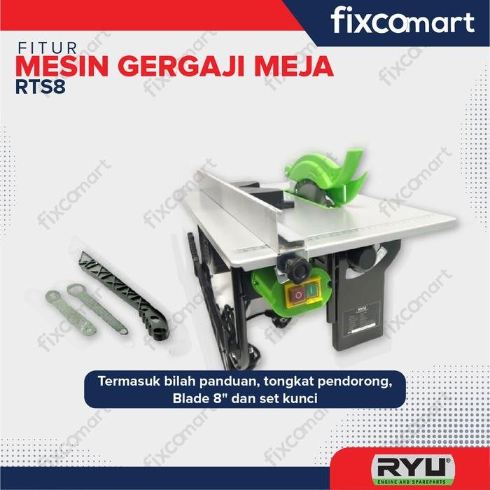 Table Saw 8 Inch RYU RTS 8 600W Mesin Gergaji Meja Circular Saw 8 Inch