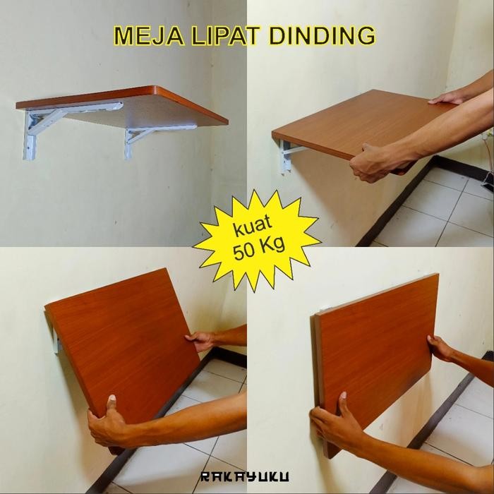[Speeds Living] Meja Lipat Dinding, 1 Set Papan + Bracket Lipat, Dan Kokoh