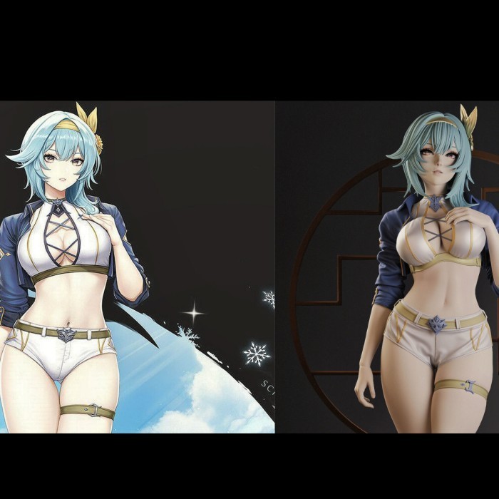 Eula genshin impact summer ver resin kit figure