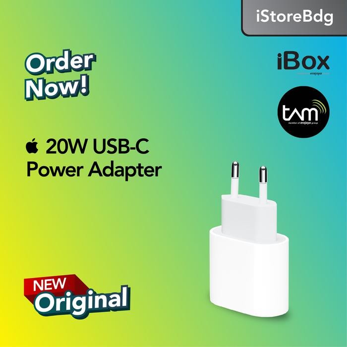 PROMO / TERMURAH Apple 20W USB-C Power Adapter Charger iPhone Original TAM / iBox TERBAIK