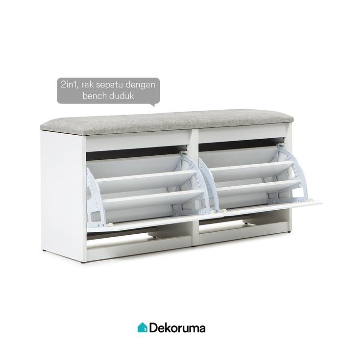 DEKORUMA KEIJI RAK SEPATU LAYER PUFF DENGAN TEMPAT DUDUK / BENCH