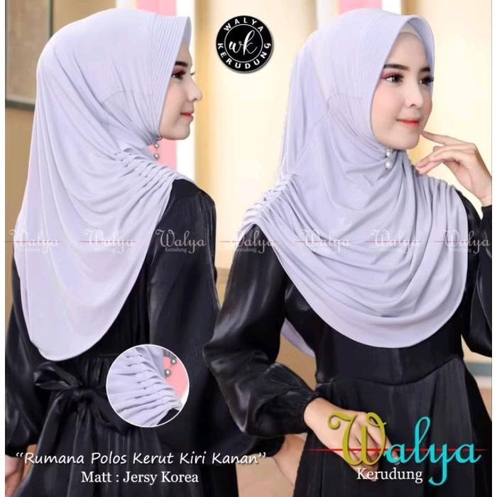 Kerudung Instan Hijab Bergo Rumana Bahan Jersey Korea Walya kerudung