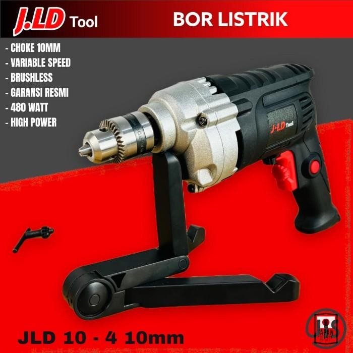 (Expert) Mesin Bor Listrik JLD 10mm Type 10-4, Bor Kayu Tembok Pvc Heavy Duty