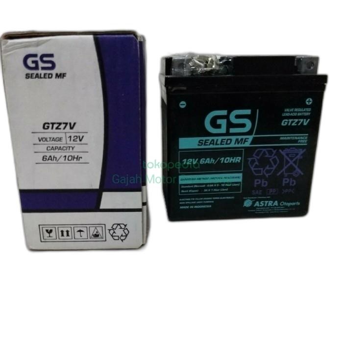 Accu GS GTZ7V Accu Kering Motor Nmax Aerox 155 ori ASTRA
