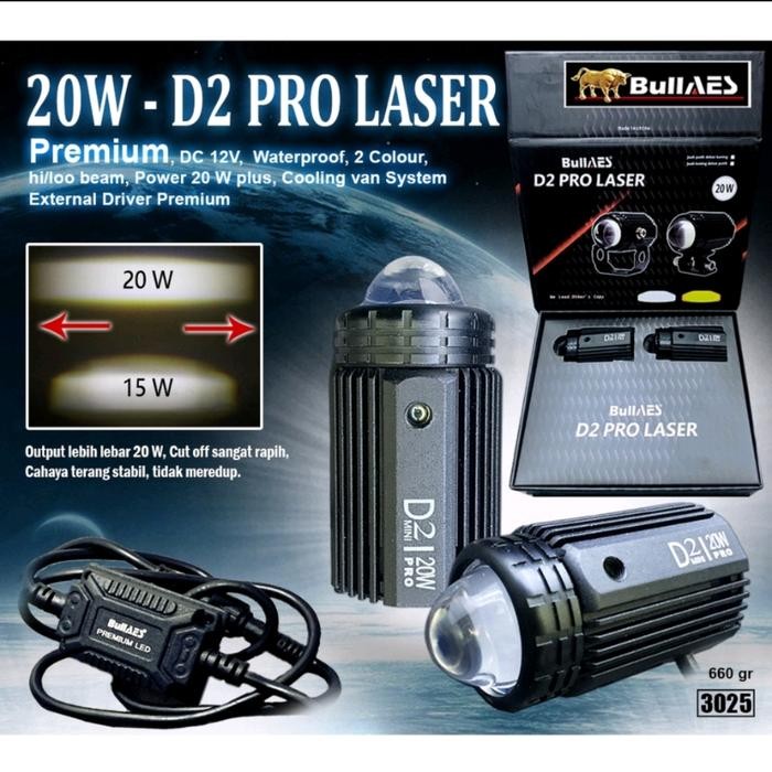 Lampu tembak laser D2 laser 20watt pro laser AES