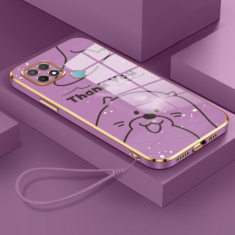 Casing Hp Untuk OPPO A15 A15s A35 Case Casing pola berang-berang lucu Kesing HP Cesing Silikon Softc