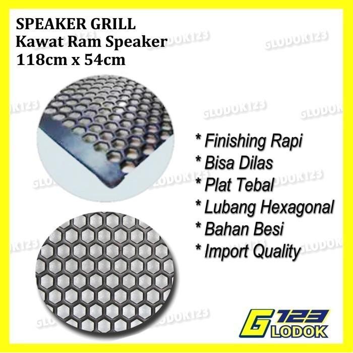 Ram Grill Speaker Kawat Jaring Tutup Kotak Box Plat Besi Hexagonal