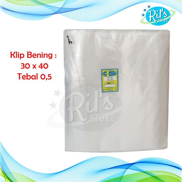 Plastik KLIP BENING C-TIK 30 x 40 cm isi 100 Lembar Plastik Klip / Ziplock Bening 30x40 / Bungkus