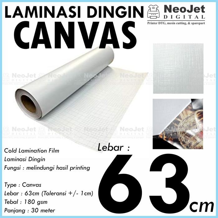 

TERBARU Bahan Laminasi Dingin Canvas lebar 63 cm panjang 30 m Kanfas Canfas