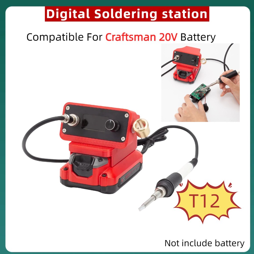 DOSD T12 Cordless Soldering Iron ，For Craftsman 20V Lithium Battery Portable Intelligent Digital Sol