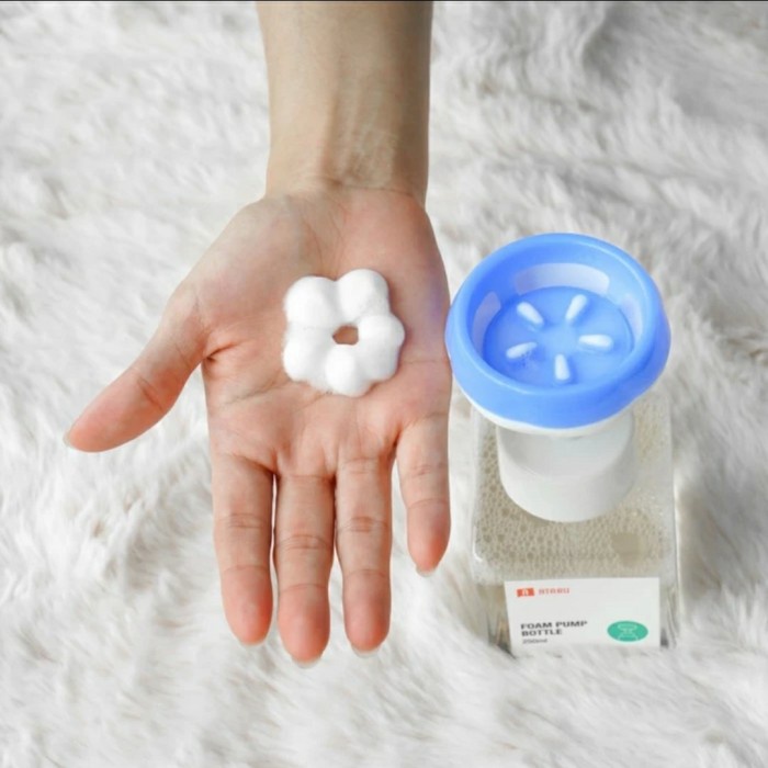 Tebaru Dispenser Sabun Cair Pump Flower Foam 250ml + Lifebuoy Hand Wash 180ml Berkualitas