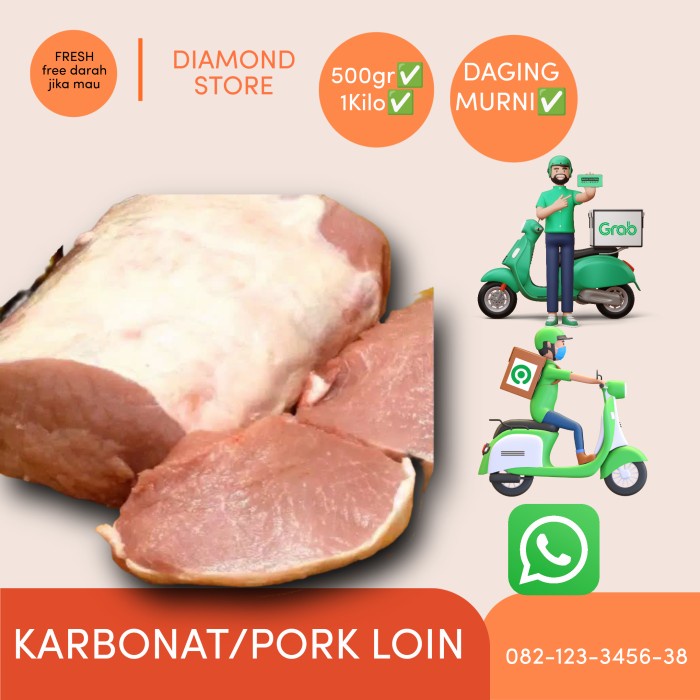 

DAGING BABI KARBONAT/PORK LOIN TANPA LEMAK KODE 1031
