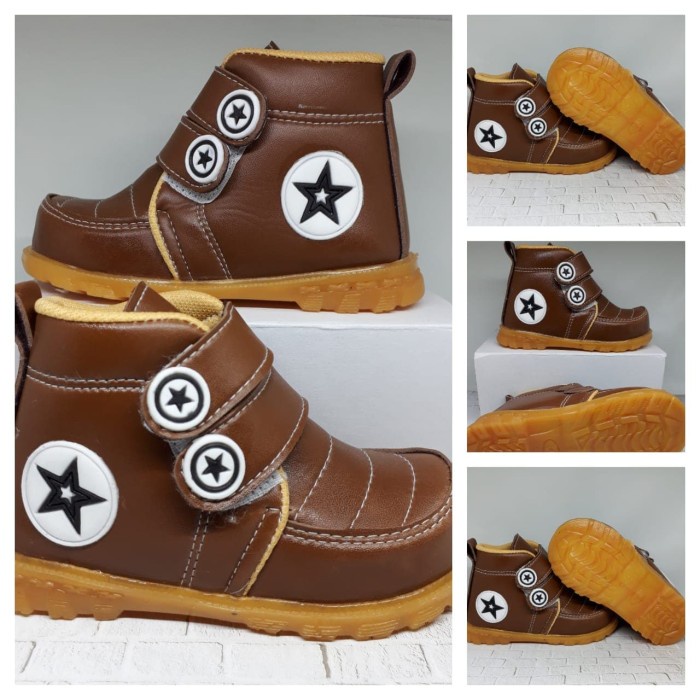 KODE A Sepatu Anak Laki Laki Boot All Star TAN Usia 1 2 3 4 5 Tahun