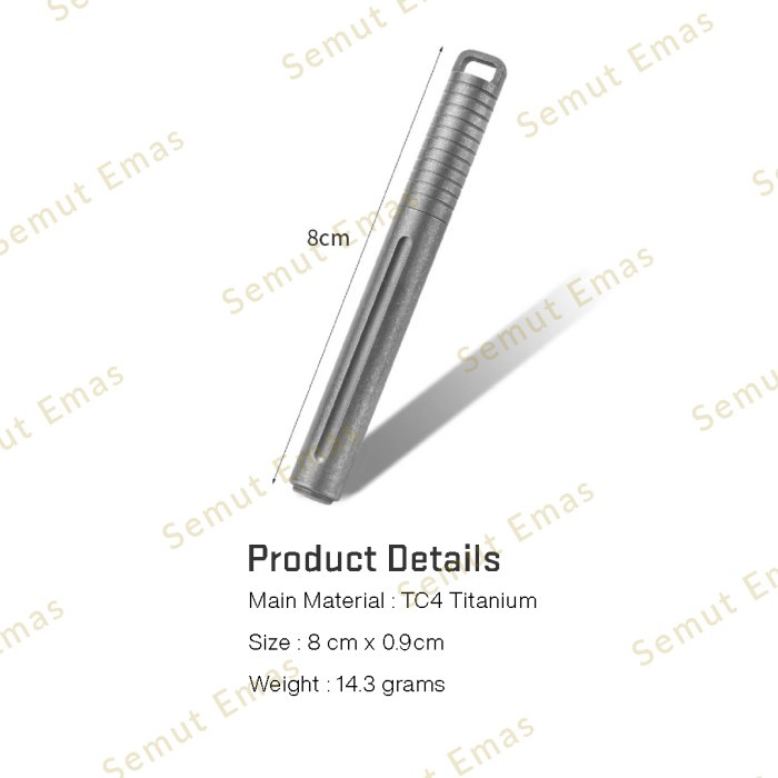 

PROMO TC4 TITANIUM MINI EDC SCREW CAP PEN PIONEER EDC SP-08 PACKING AMAN