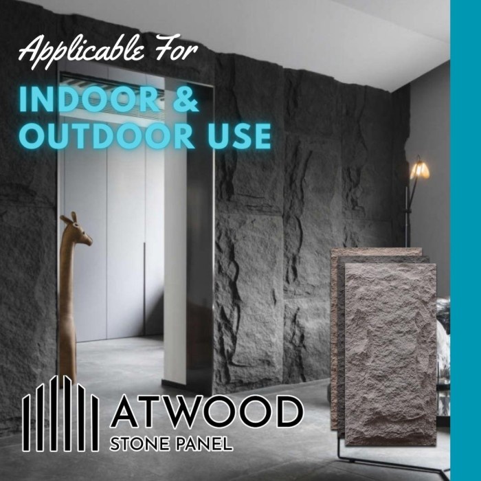 Pu Stone Panel Dinding 3D Batu Alam Wallpanel