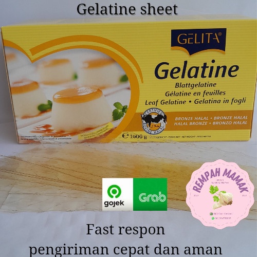 

GELATINE SHEET 10 LEMBAR / GELATIN LEMBARAN FROM GERMANY / GELATINE KODE 1014