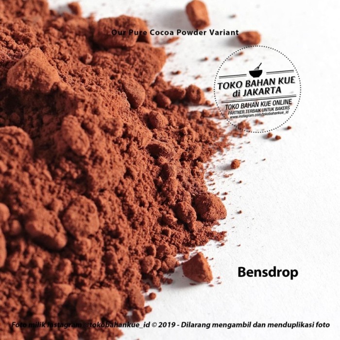 

BENSDORP SWISS 1KG COKELAT BUBUK MURNI BENSDROP PURE COCOA POWDER KODE 918