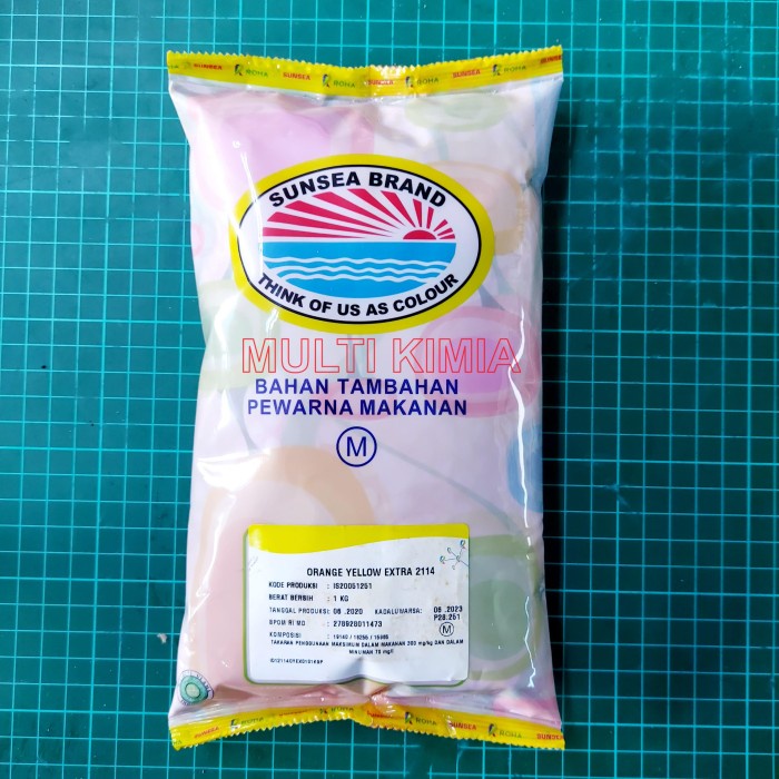 

PEWARNA MAKANAN-MINUMAN ORANGE YELLOW 2114 FOOD GRADE MERK LAUTAN LUAS KODE 852