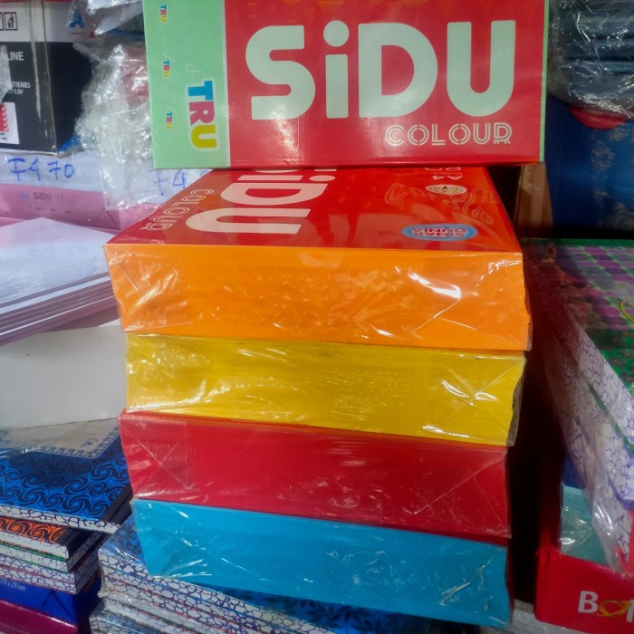 

kertas HVS Warna A4 80 Gram 500 Lembar SIDU