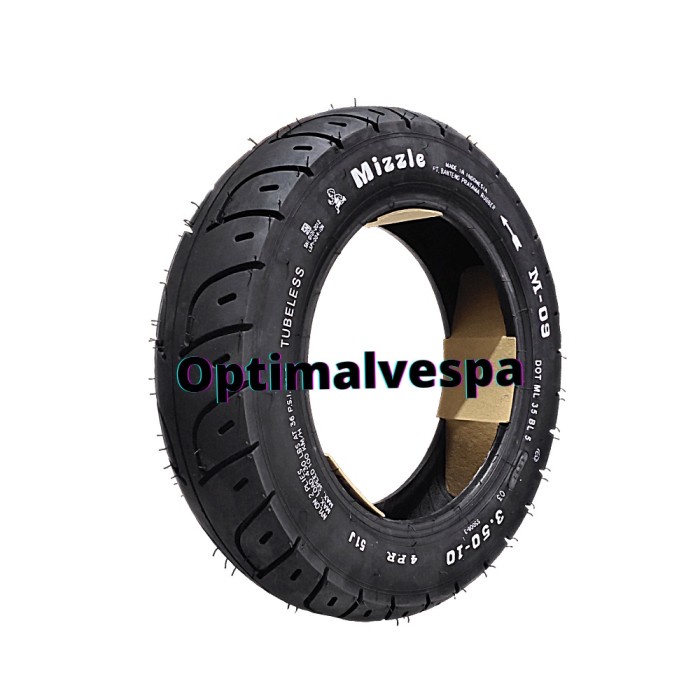 Ban Mizzle Vespa Tubeless Tubles Tubless Ring 10 R10 3.50-10 Premium