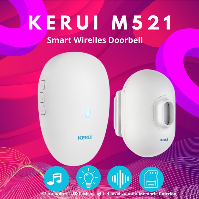 Bel Sensor Gerak Wireless KERUI M521 Bel Rumah Sensor Gerak P861