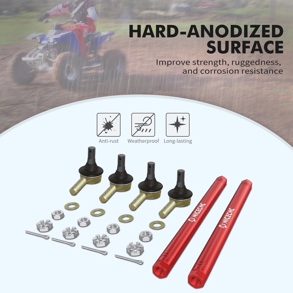 TOEL Yamaha Blaster 200 Tie Rod Ball Joints Set ATV For Yamaha Blaster 200 YFS200 1988-2006 #2XJ-238