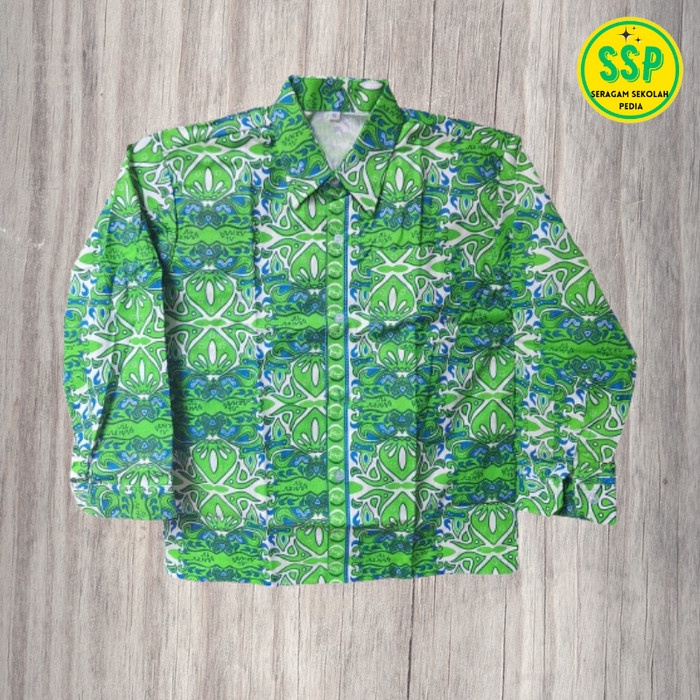 BAJU BATIK SD AL AZHAR LENGAN PANJANG / SERAGAM SEKOLAH SD AL AZHAR