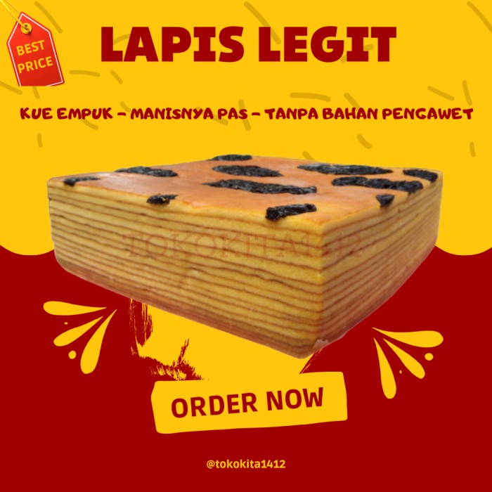 

KUE LAPIS LEGIT RASA PLUM UKURAN KECIL (20X10) DAN BESAR (20X20) KODE 1095
