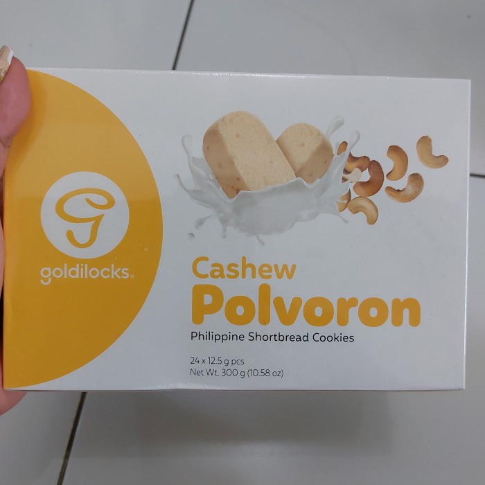 

GOLDILOCKS CASHEW POLVORON PHILIPPINES SHORTBREAD COOKIES 300G ISI 24 KODE 1299