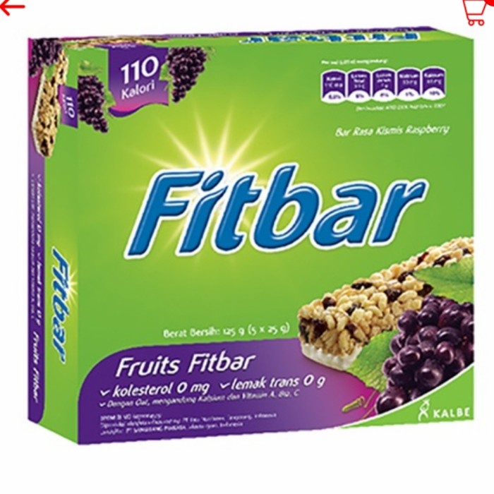 MAKANAN RINGAN WAFER BISKUIT FITBAR FRUIT 22GR (5PC)