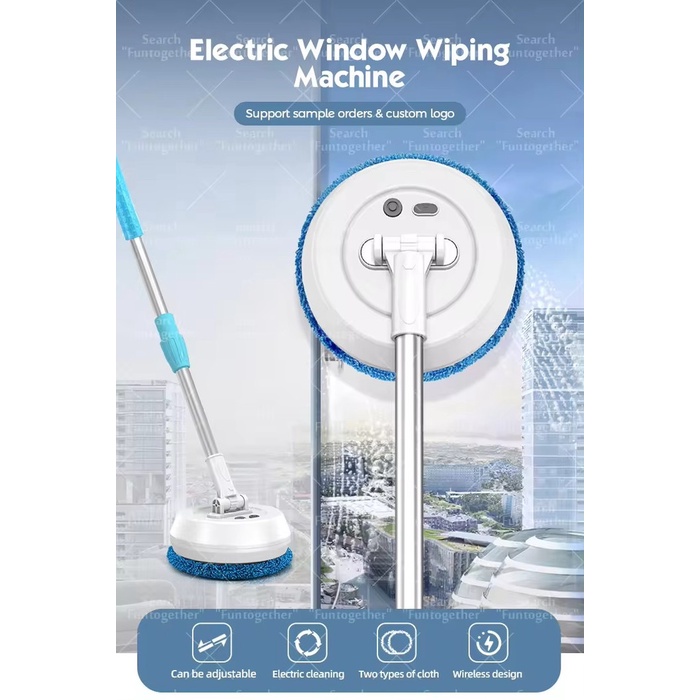 Robot Mini Pembersih Otomatis Listrik Serbaguna Alat Pel Lantai Kaca Dinding Jendela Plafon Cas