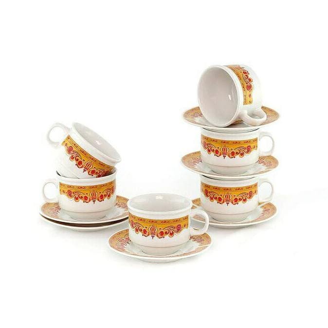 Tea Cup And Saucer Set Vicenza CS 91 CS91 Paket Cangkir dan Tatakan