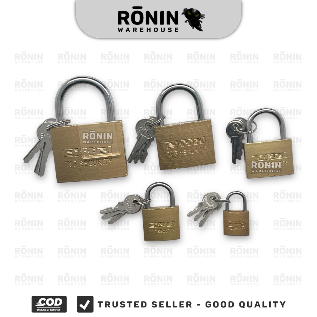 EIFFEL gembok hitam 20 30 40 50 60 mm gembok pagar pintu rumah