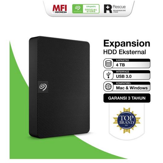 Seagate Expansion Hardisk Eksternal 4Tb - Hitam