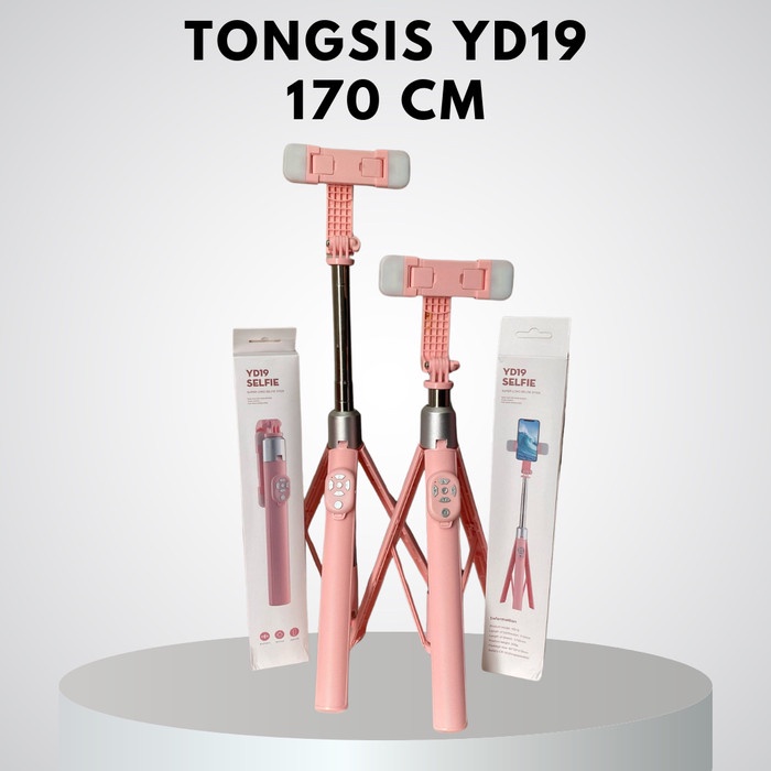 TONGSIS / TRIPOD Selfie Stick YD19S 170CM PINK 2 LAMPU