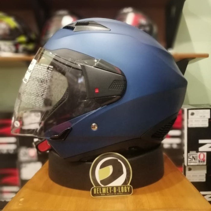 Helm Half Face Zeus Z611 Zs611 Z 611 Zs 611 Matt Blue Biru Doff