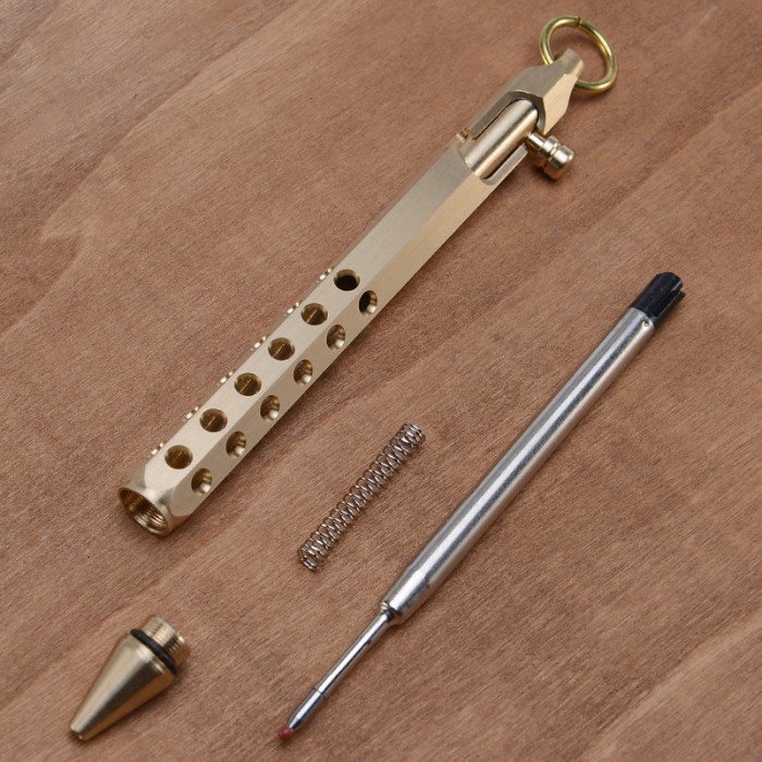 

EKSLUSIF Creative 0.5MM Vintage Gel Pen High Quality Brass Ballpoint Pen Retro Metal Signing Pen