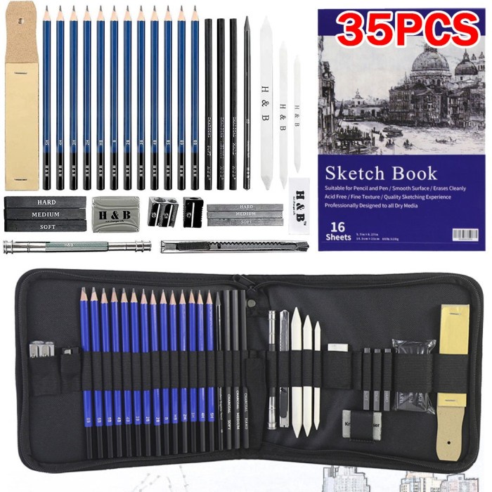 

TERLENGKAP TERLARIS 33/35PCS/SET SKETCH PENCIL PISAU PENGHAPUS DAN PENSIL GAMBAR UNTUK KEPERLUAN