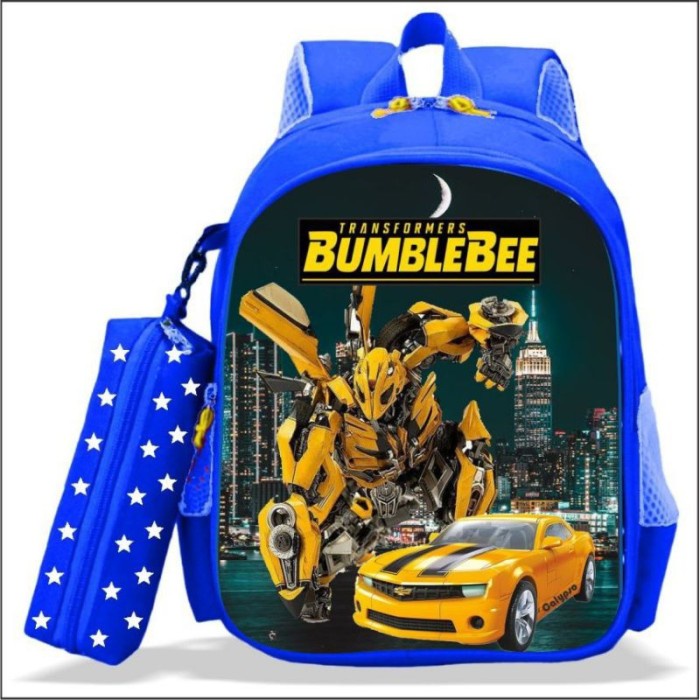 

TERMURAH PREMIUM!! Tas Ransel Sekolah Anak Laki Laki BumbleBee 2in1 Bonus Tempat Pensil
