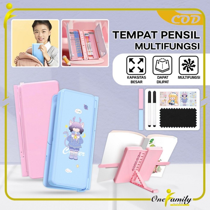 

TERBATAS ONE-A73 TEMPAT PENSIL 2IN1 MULTIFUNGSI DENGAN TATAKAN BUKU DAN PAPAN TULIS PRAKTIS / KOTAK