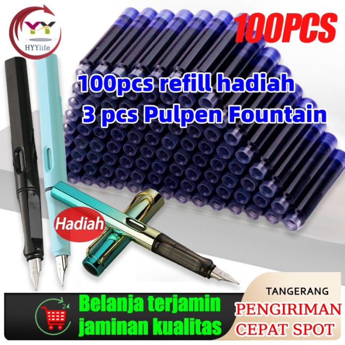 

PROMO JIM Pulpen Fountain Tinta Isi Ulang Pengti Un 0.38/0.5 Untuk Sekolah /