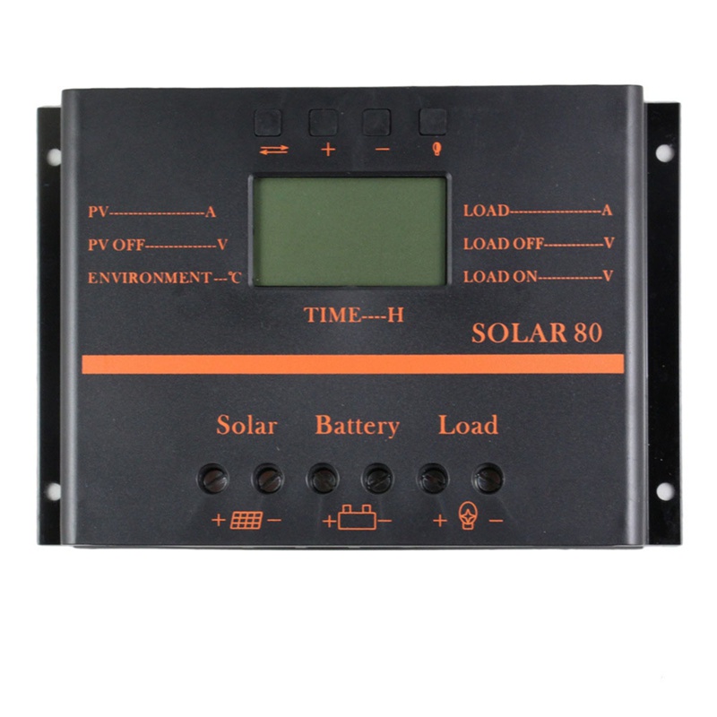 LIM Solar Charge Controller 80A Solar Panel Custom Battery Regulator, Port Auto 12V/24V PWM For FLD/