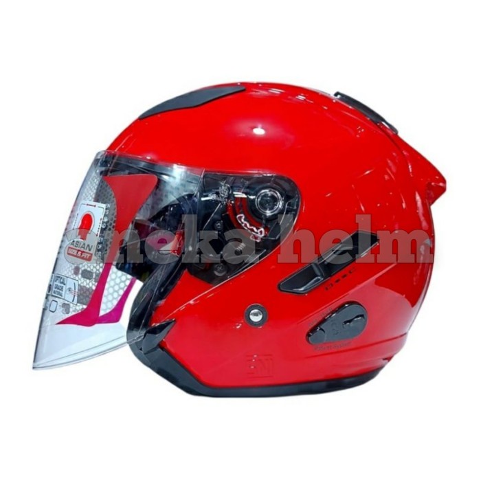 Helm Kyt Galaxy Slide Solid Merah Ferrari Merah Cabe
